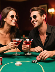 Grupo social en evento nocturno